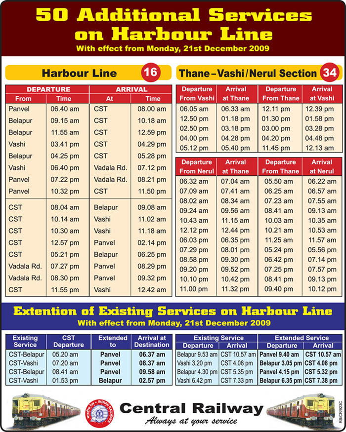 Central Railway augments thirty six 9 car services into 12 car services