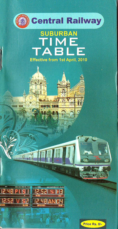 New Central Railway suburban timetable 2010